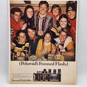 Vintage 1970s Polaroid Focus Flash Amtrak LIFE Magazine Print Ad Page